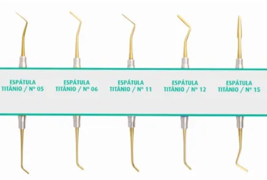 Espátula Composite Titanio - Mango Anatómico siliconado - Indusbello