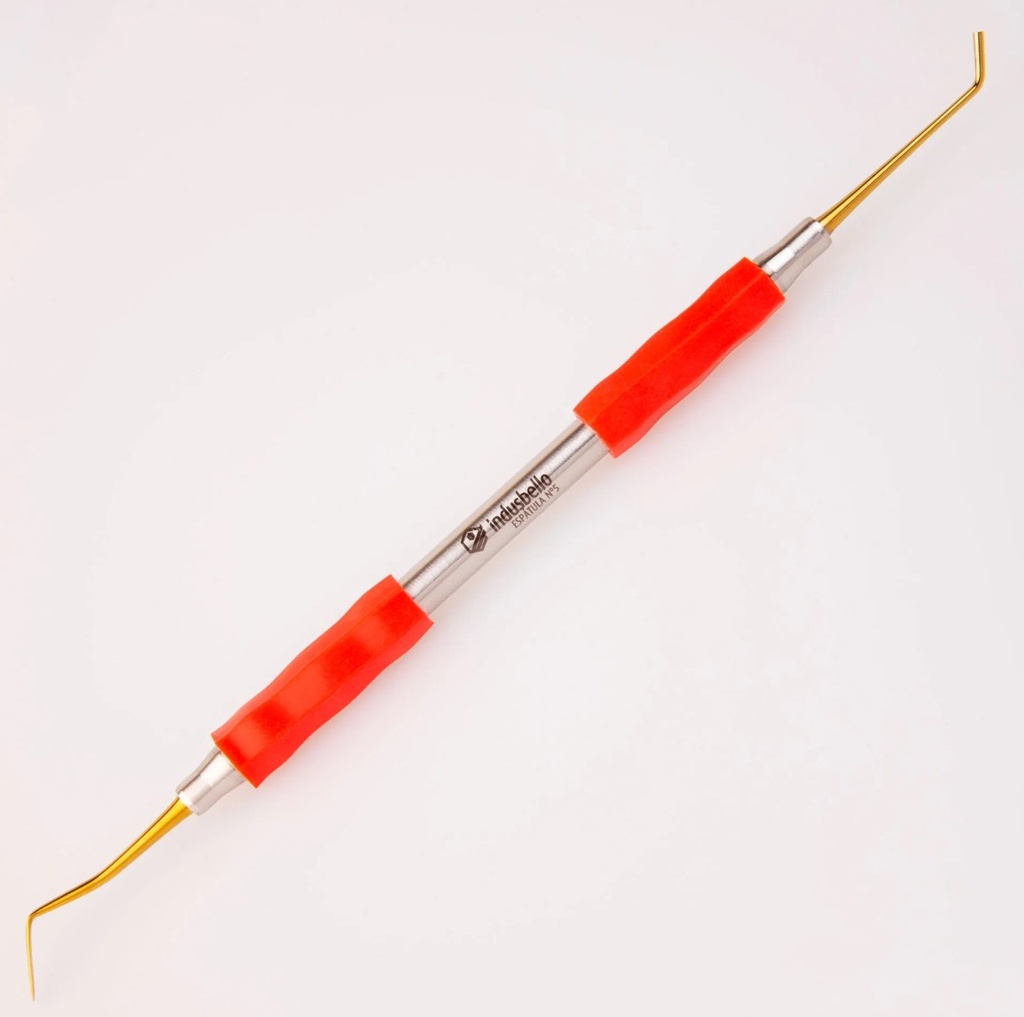 Espátula Composite Titanio - Mango Anatómico - Espátula lado y frente - Medisporex