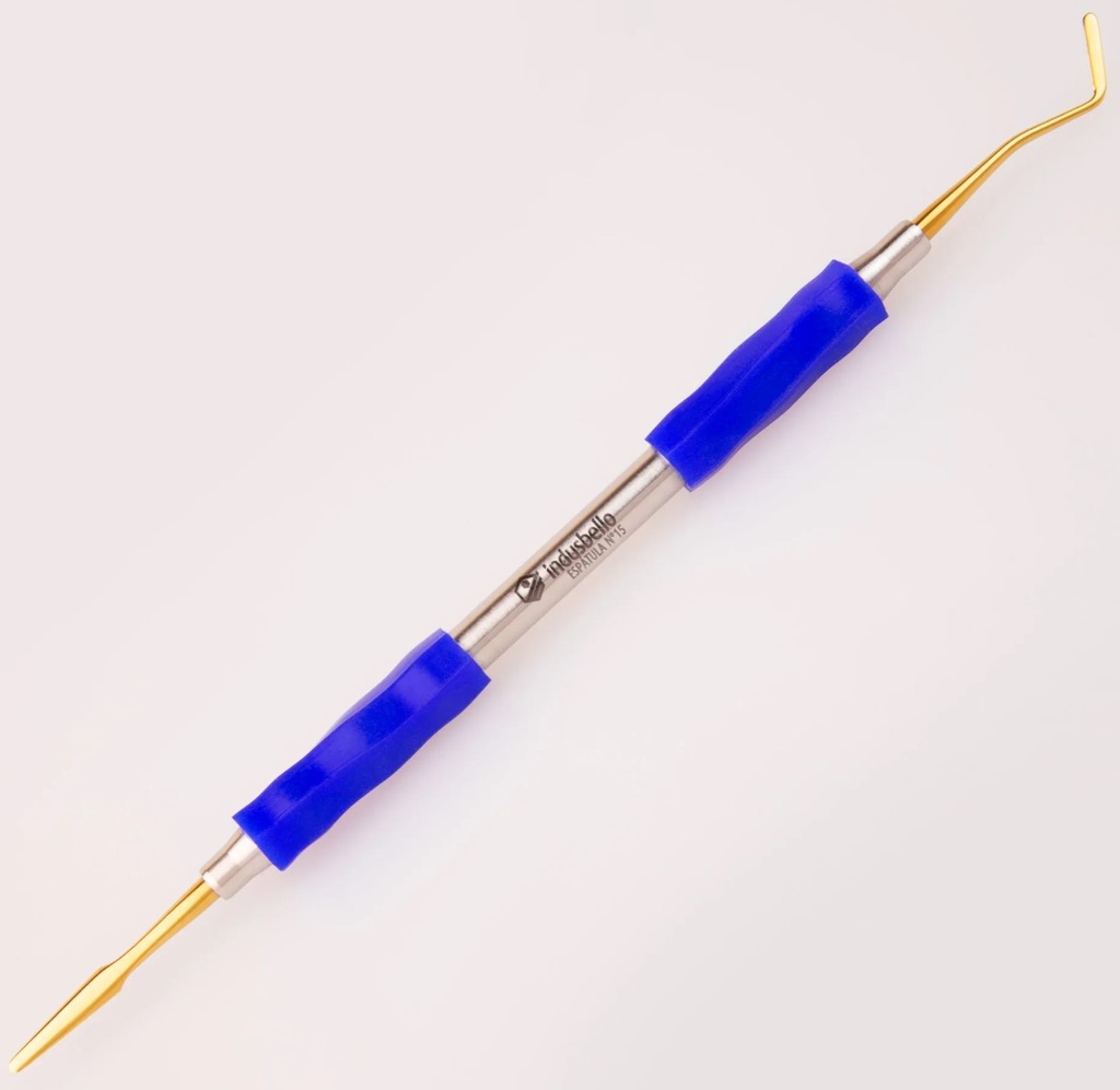 Espátula Composite Titanio - Mango Anatómico - Espátula lado y frente - Medisporex