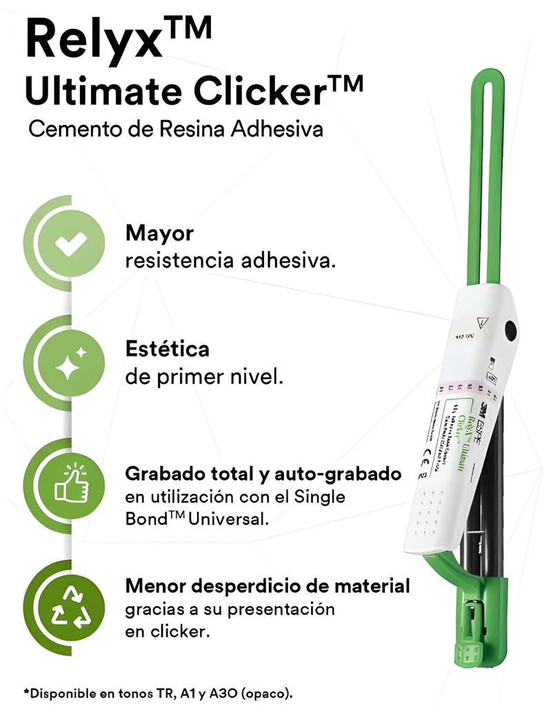 Cemento Relyx  ULTIMATE CLICKER  verde (4,5g)