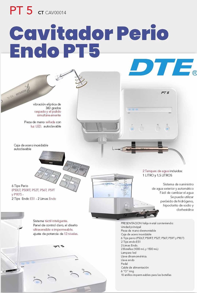 Cavitador eléctrico LED UDS-P LED- Ultrasonido - WOODPECKER - con función Endo