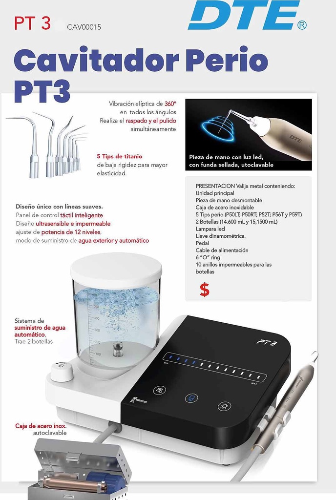 Cavitador eléctrico LED UDS-P LED- Ultrasonido - WOODPECKER - con función Endo