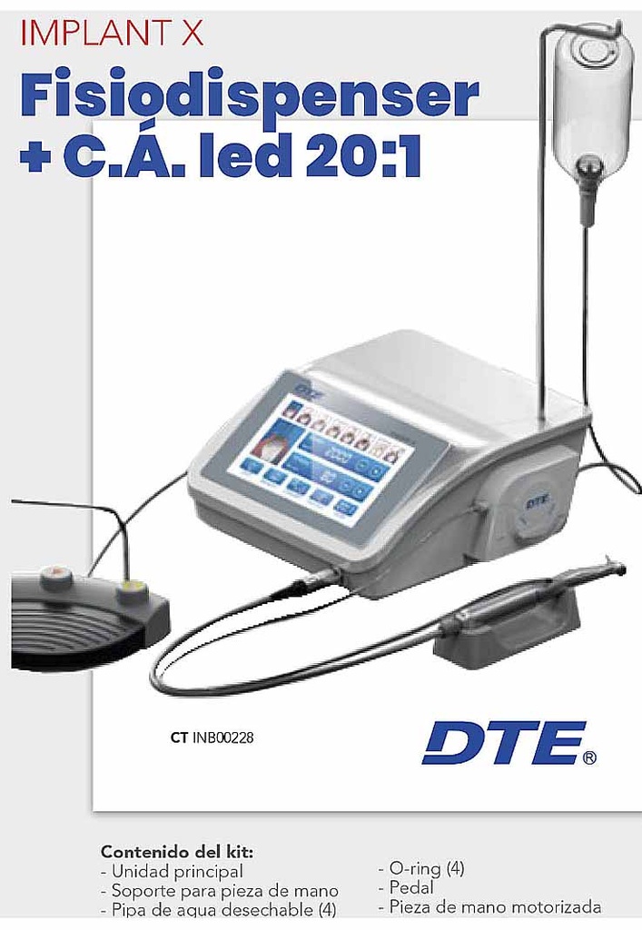 MOTOR - Fisiodispenser +  Contra Ángulo 20:1  Luz LED - Coxo
