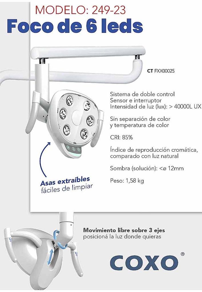 Foco cialítico T.MASTER LED S300​ p/ sillón dental - Cingol