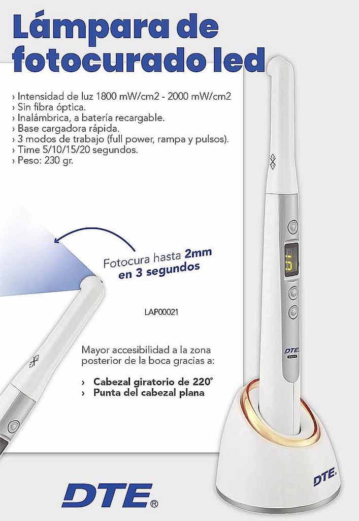 Lámpara Led 1 segundo - B-CURE - DTE 