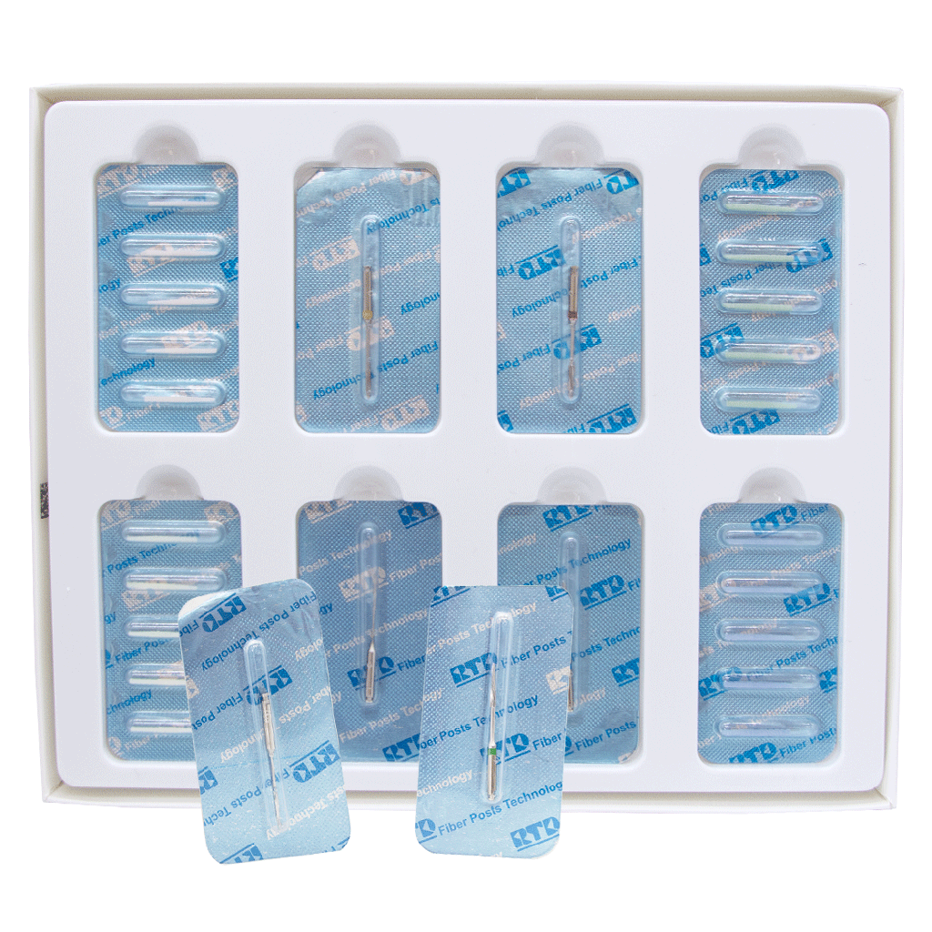 Kit Macro-Lock Post Illusion X-RO. Postes de fibra para restauración dental - RTD