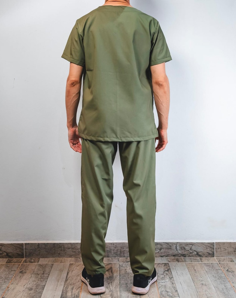 Ambo Mat - Pantalón y chaquetilla - Verde Oliva - Masculino - Angustifolia