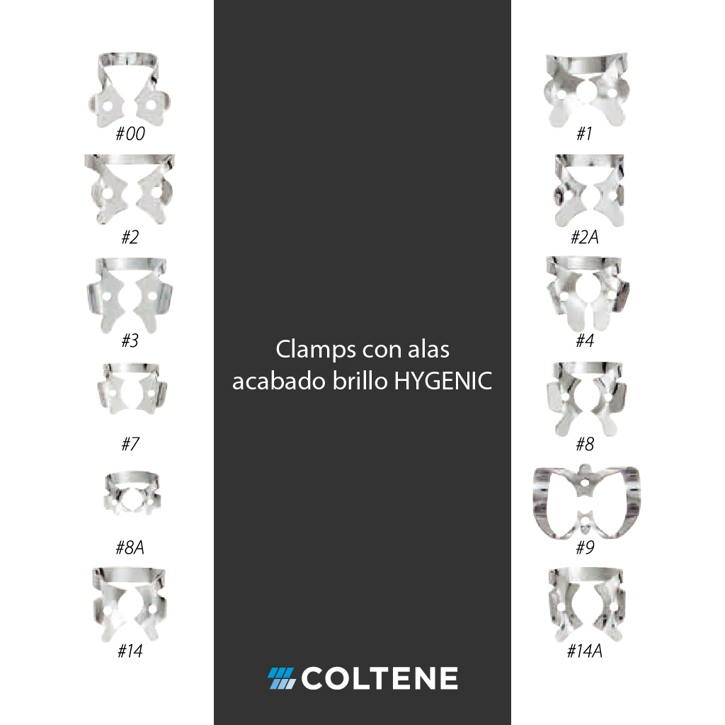 Clamp Higienic 00  Anteriores y premolares Con aleta - Coltene