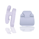 Bracket Caso lingual Clip - Estético - c/ gancho Sup +3 arcos Niti Thermo - Tecnident 