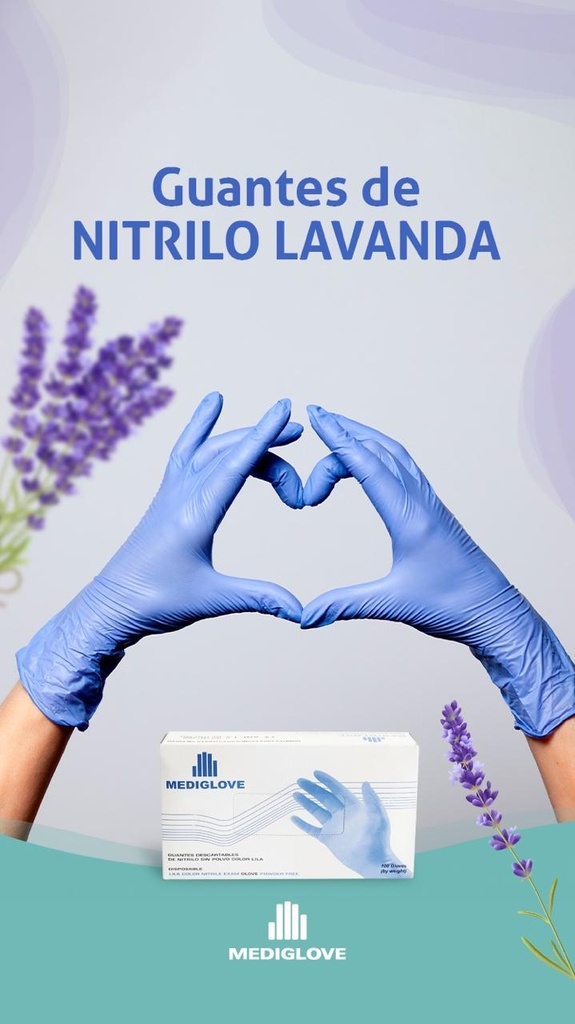 Guantes NITRILO - Cajita X 100 Un - Mediglove