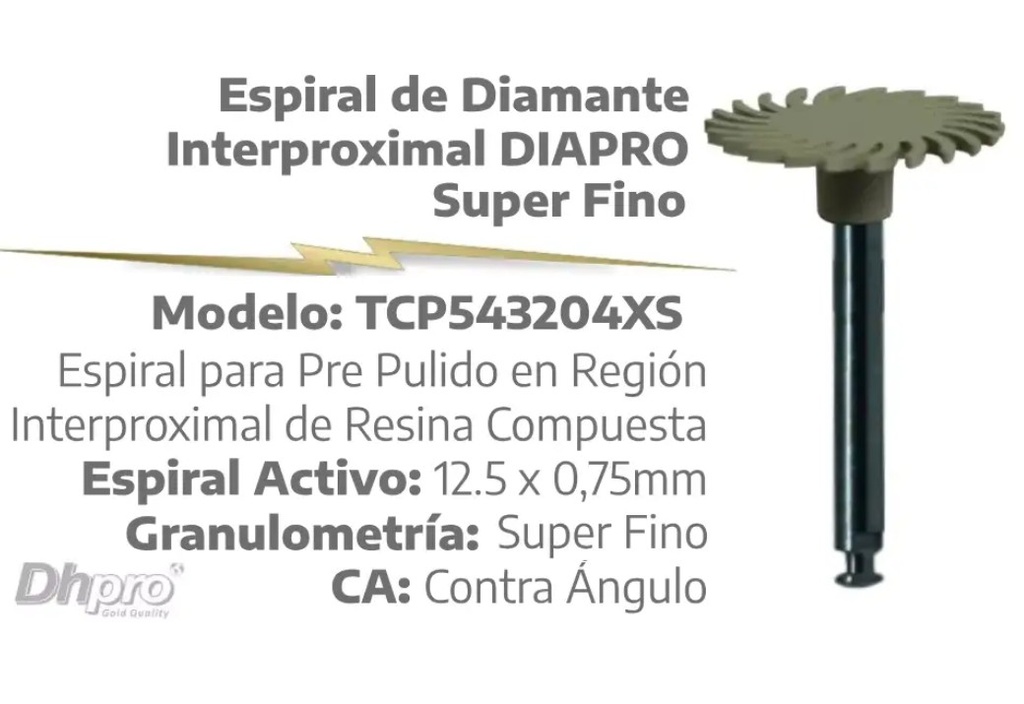 Kit de gomas Espiral Diamanete de pulido para CA + Fresa multifilo - Dhpro