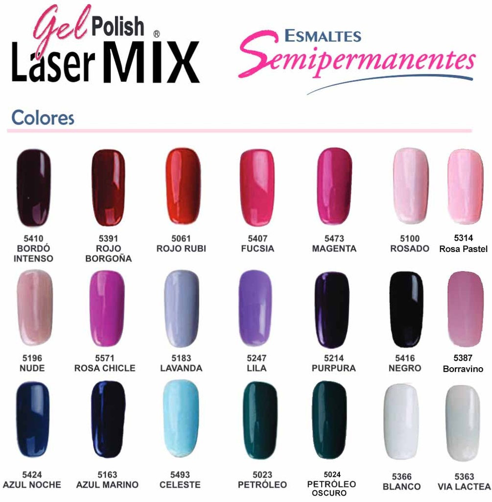 Esmaltes semipermanentes - 15ml  - LASER MIX