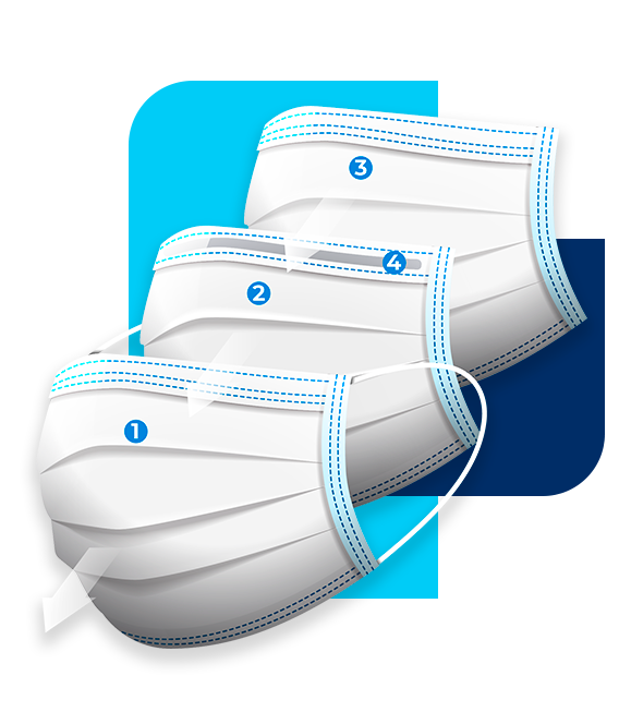 Barbijos descartables Blanco x10 - Meden