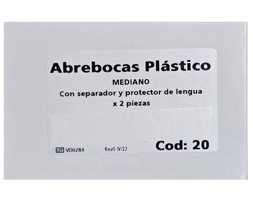 Abrebocas - separador plastico c/ protector de lengua - MEDIO X2 un. - Easydent