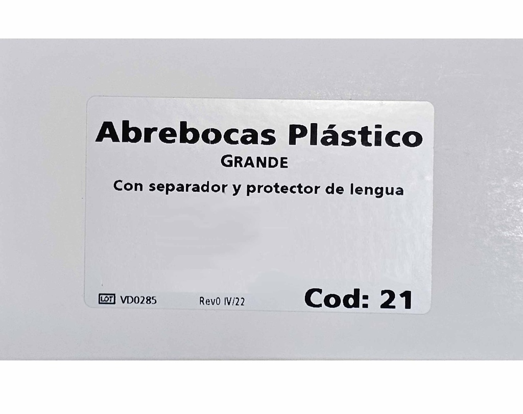 Abrebocas - separador plastico c/ protector de lengua - LARGO X2 un. - Easydent