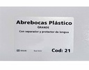 Abrebocas - separador plastico c/ protector de lengua - LARGO X2 un. - Easydent