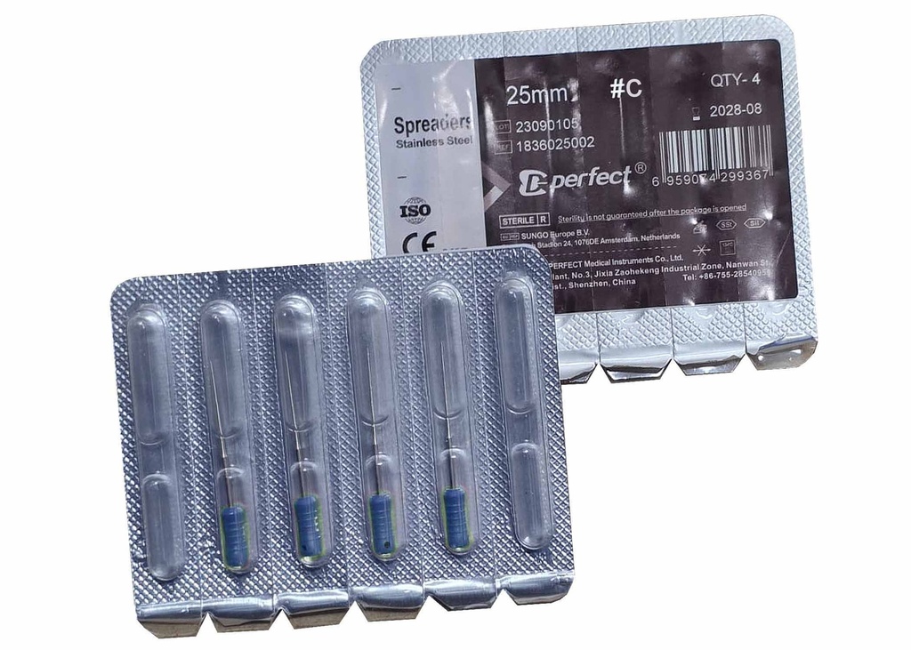 Espaciadores / Compactadores  Acero  #25  de 25mm de largo -Perfect