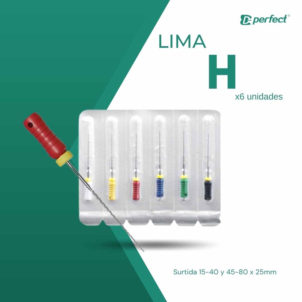 Limas H FLEX 25 mm -  X6 Unidades -  #15 -#40 o del #45 -#80 -  Perfect