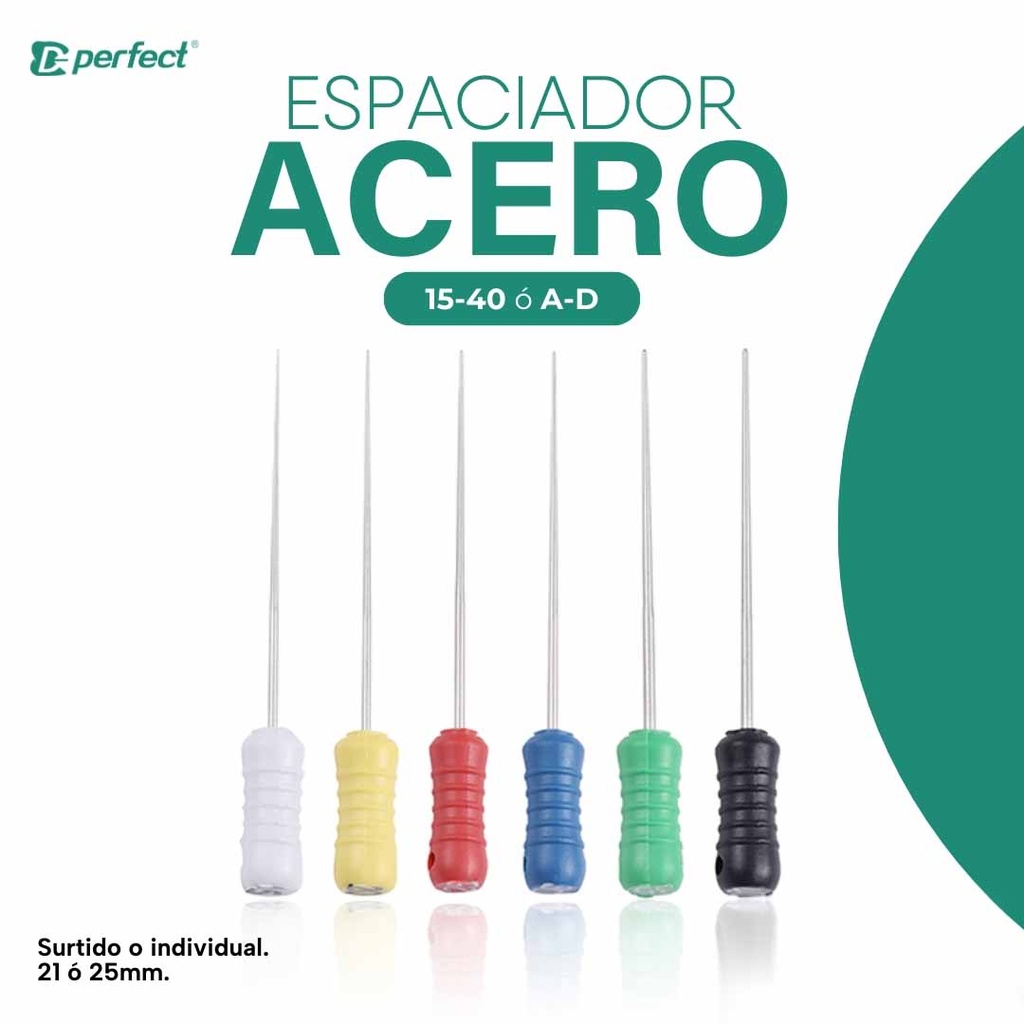 Espaciadores / Compactadores Pluggers 15/40 - 21 y 25 mm - Perfect