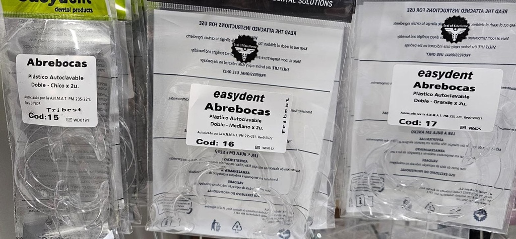 Abrebocas - separador plastico autoclavable c/2 un - EASYDENT