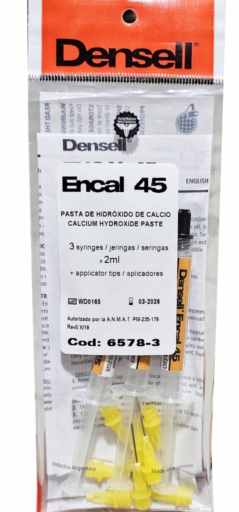 Pasta de hidróxido de calcio 45% ENCAL 45 X 3 JERINGAS- DENSELL