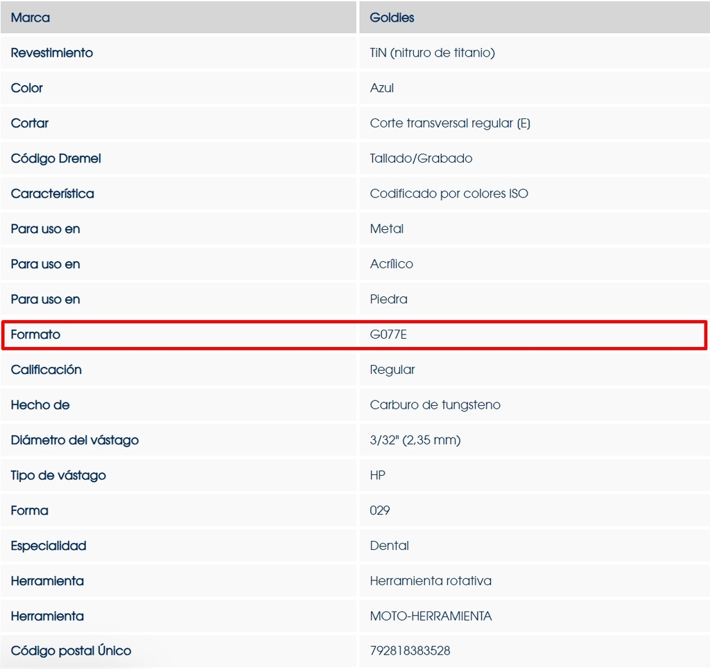 Fresones Euro Carbide Goldies -HP  Regular Cros Cut : (E) - Dedeco