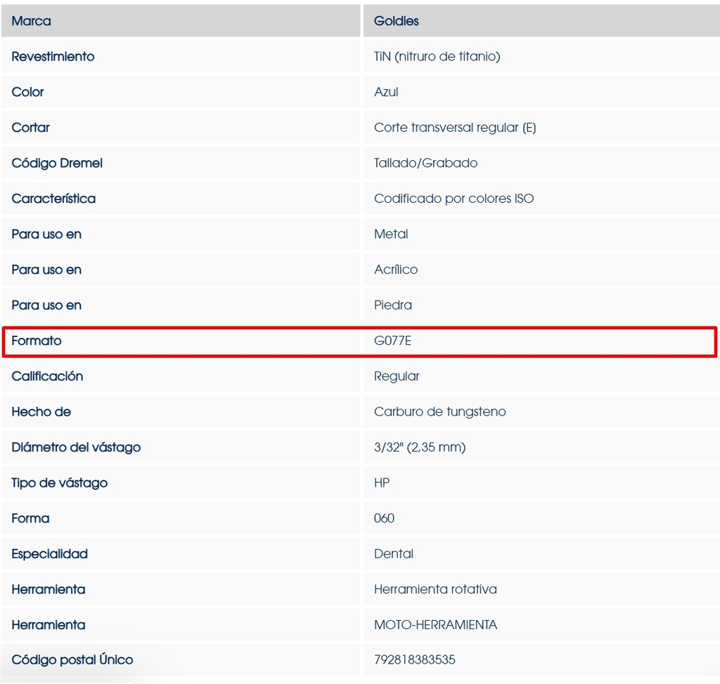 Fresones Euro Carbide Goldies -HP  Regular Cros Cut : (E) - Dedeco