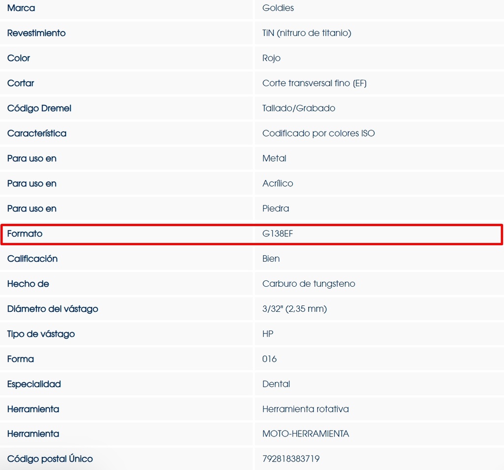 Fresones Euro Carbide Goldies -HP  Regular Cros Cut : (E) - Dedeco