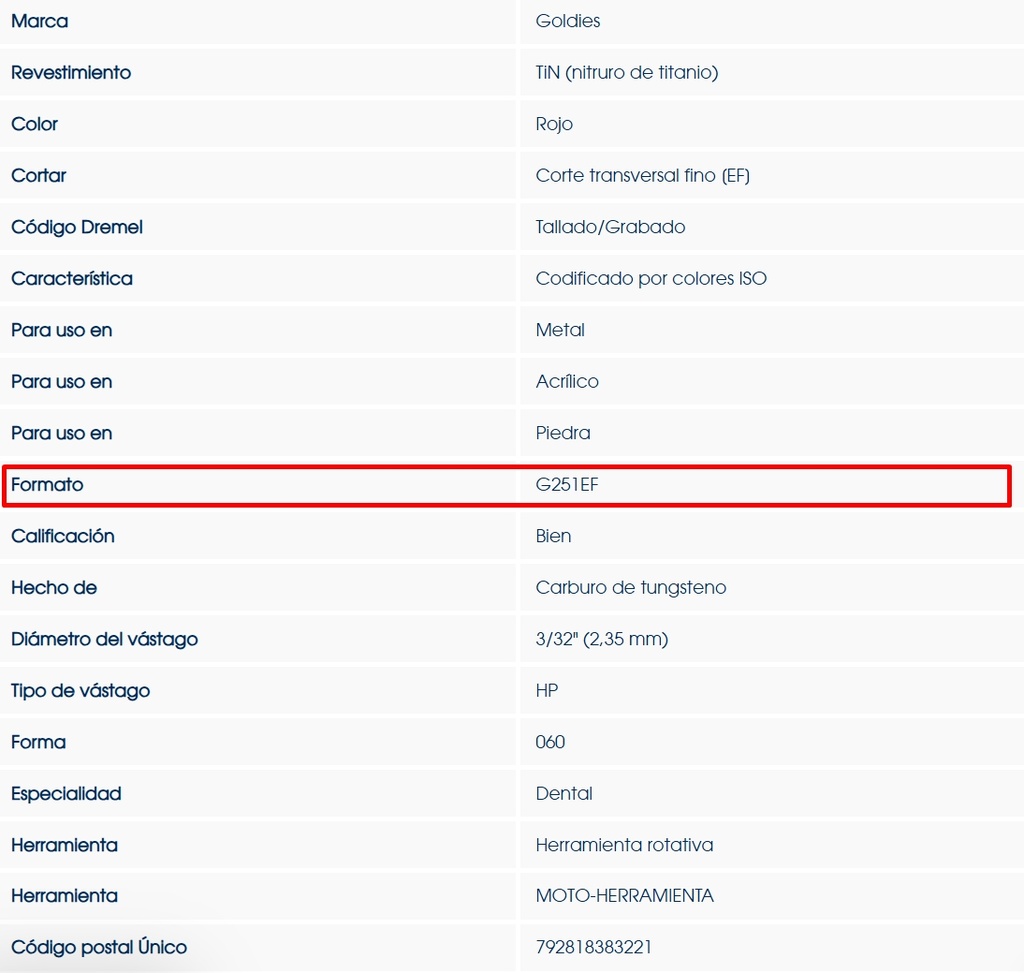 Fresones Euro Carbide Goldies -HP  Regular Cros Cut : (E) - Dedeco