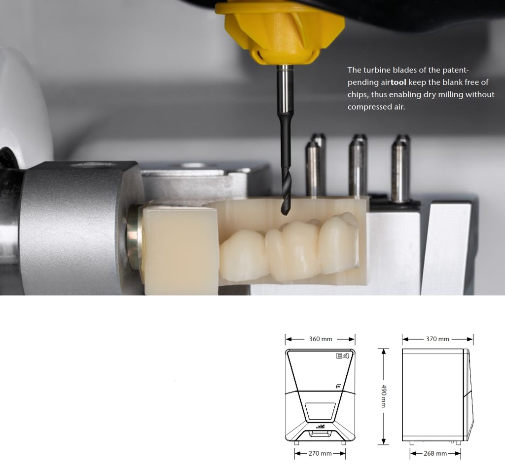 Fresadora Chairside  Húmeda. EASY  LINE - E4 - vhf