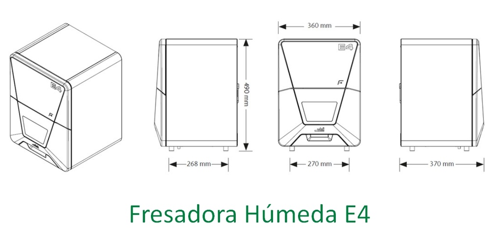 Fresadora Chairside  Húmeda. EASY  LINE - E4 - vhf