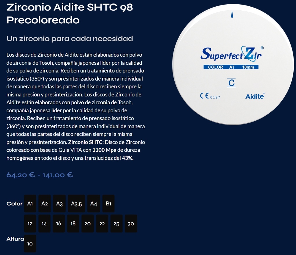 Kit cerámicas Stain / glaze All porcelain  Aesthetic of choise - Aidite