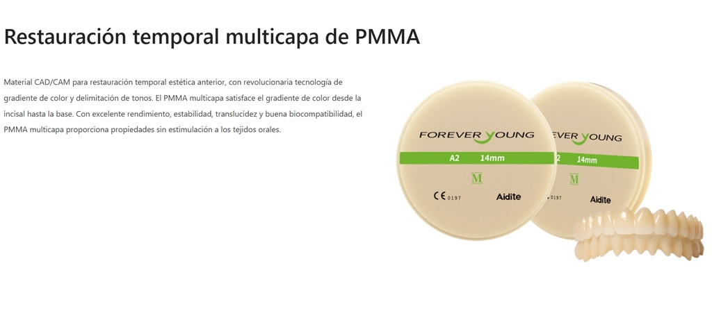 Disco de zirconio Presombreada de alta  resistencia - Aidite