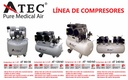 Compresor 3HP 80L - AT240/80  Libre de aceite Baja Sonoridad - ATEC