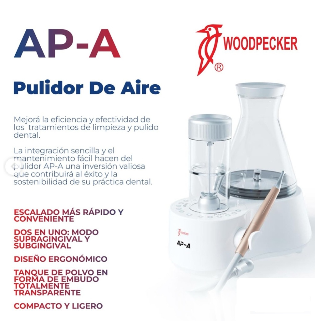 Aeropulidor AP-A compacto y ligero - 2 en 1 (modo supra y subgingival) _ Woodpecker