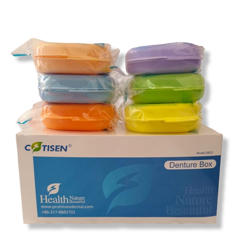 Caja / box para placas/ ortodoncia/ protesis con espejo DB02 - x unidad -  Cotisen