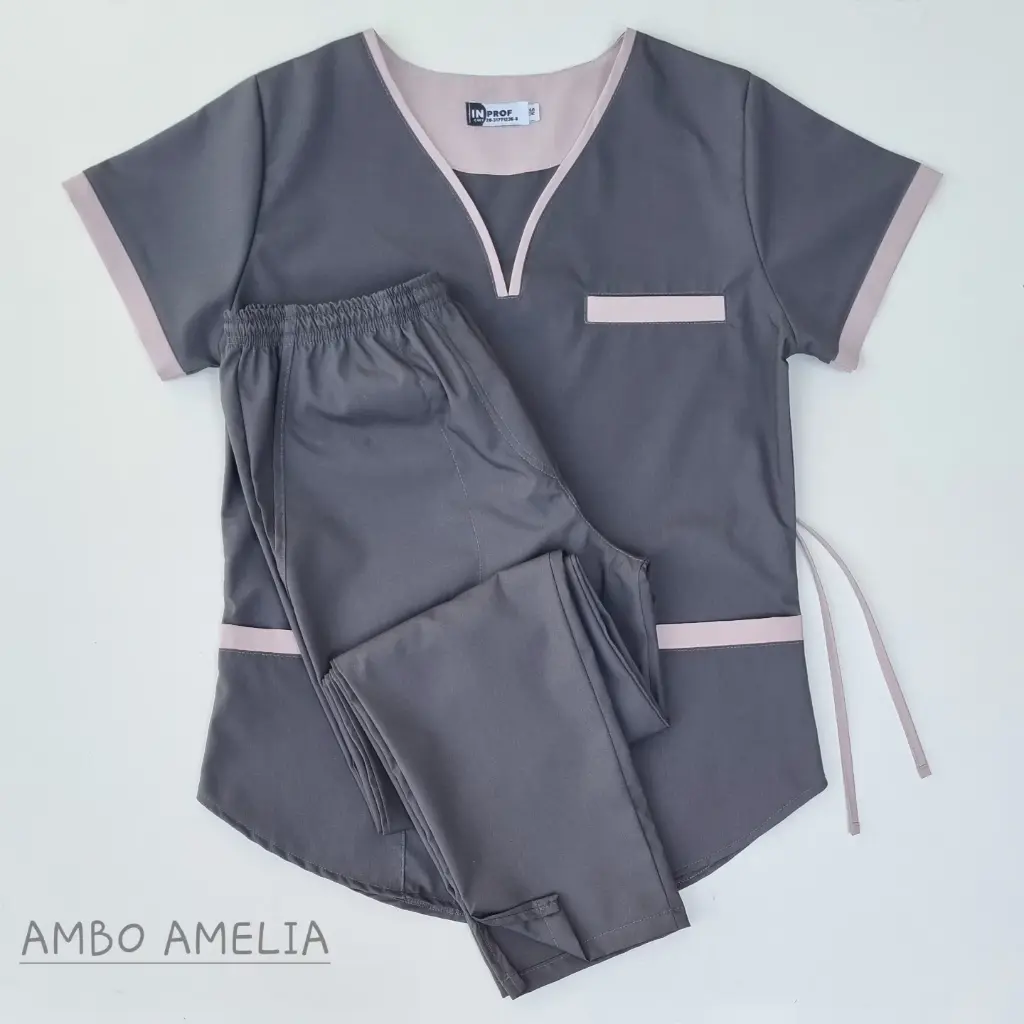 Ambo Amelia Gris Topo - Pantalón y Chaquetilla - Masculino - Inprof