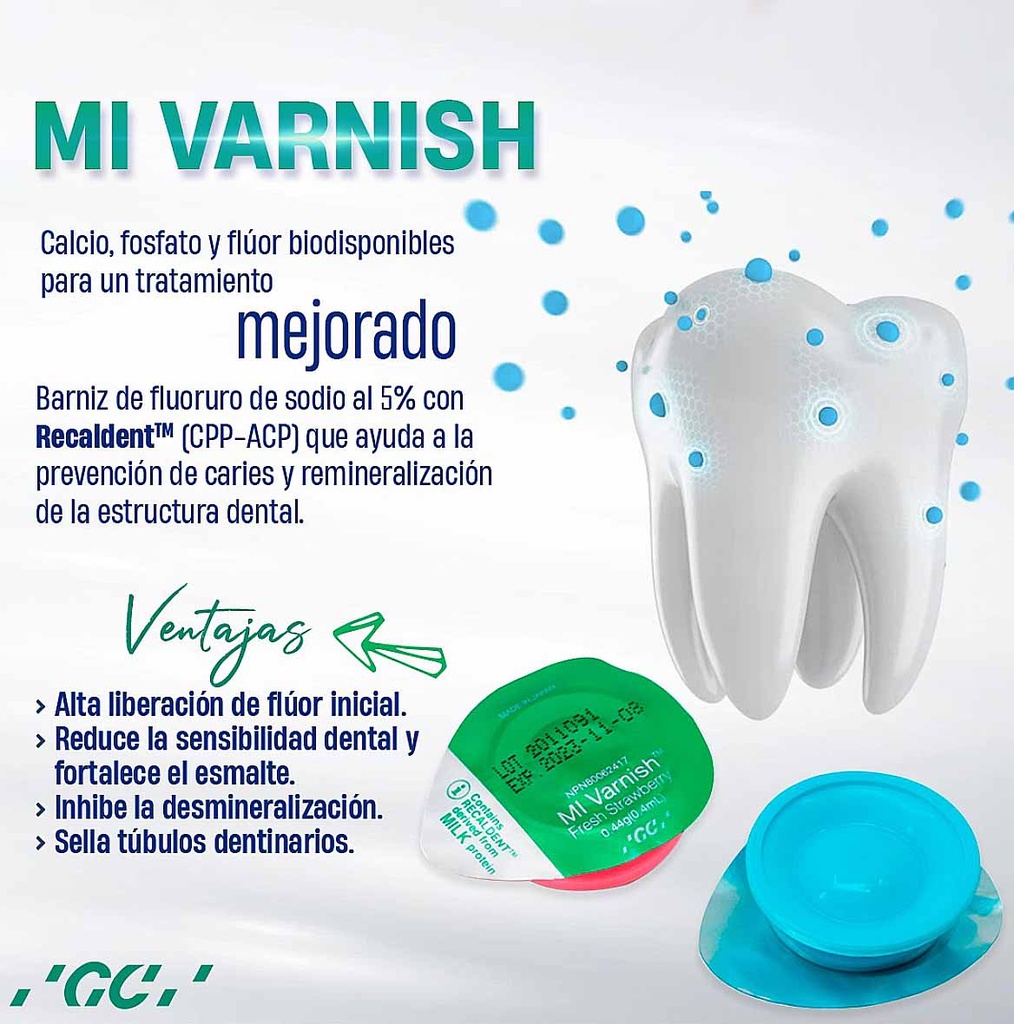 Barniz de uso tópico - Mi Varnish caja de 24 unidades - fuji GC