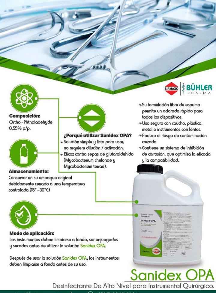 Desinfectante de Dispositivos Sanidex OPA - Sirmaxo