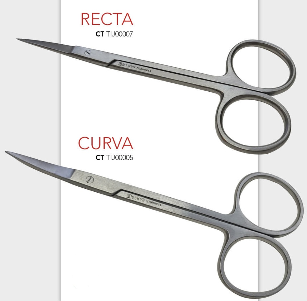 Tijera para cirugía - recta o curva - Belkys