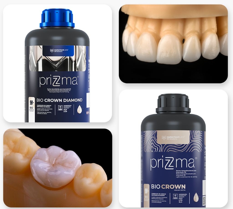 Resina 3D dental - Bio Crown - p/ hacer  Coronas Dentales - Biocompatible - 250gr Prizma