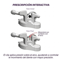 Bracket U-Clip - Autoligante- Interactive - MBT , Slot 0,22 - 1 caso - ORTHOMETRIC 