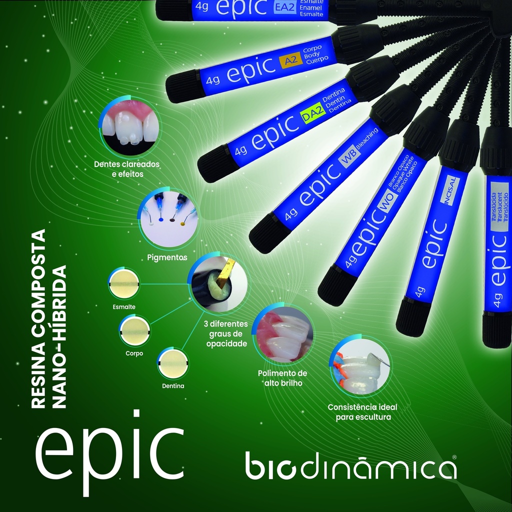 Resina Nano Hibrida Epic 4gr - BIODINAMICA 