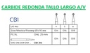 Fresa de carburo redonda extra larga CB1.316 - VERDENT