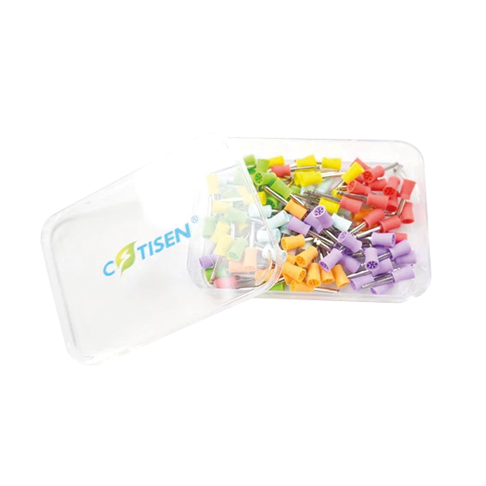 Goma siliconada para profilaxis, cono acanalado HARD  o  SOFT - Cotisen