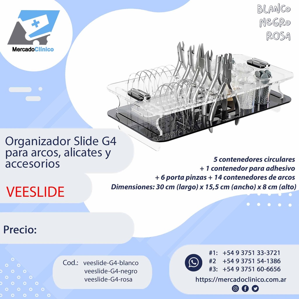 Organizador Slide G4, para arcos, alicates y accesorios - VEESLIDE