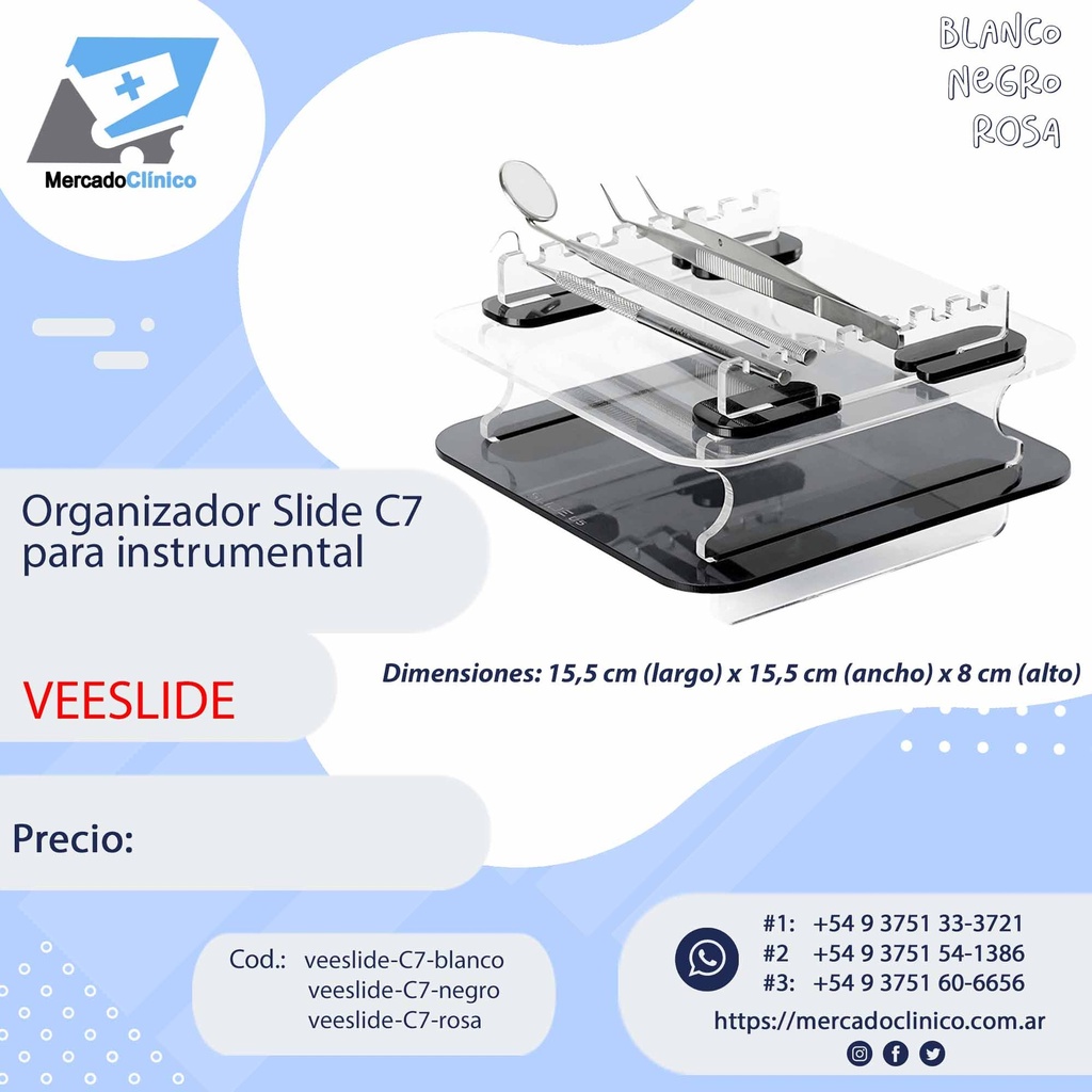 Organizador Slide C7, para instrumenta - VEESLIDE