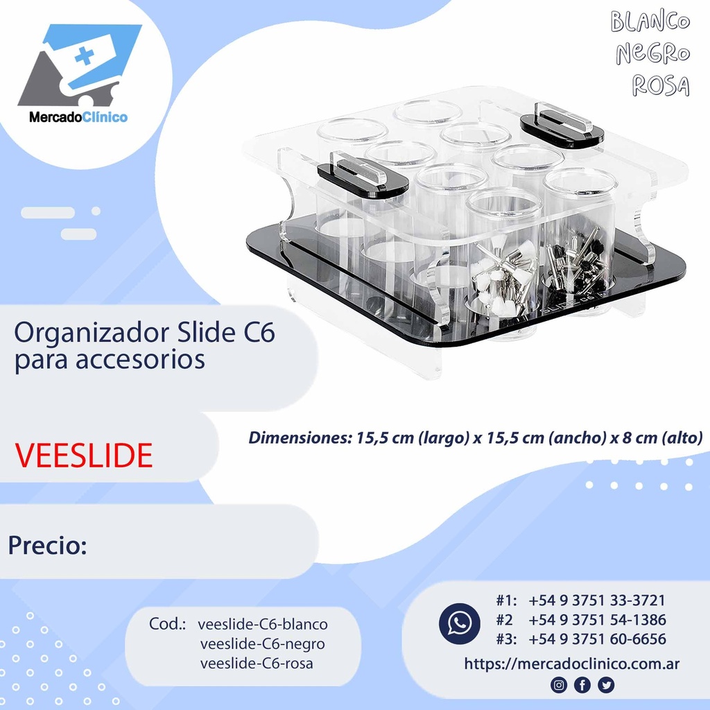 Organizador Slide C6, para accesorios - VEESLIDE