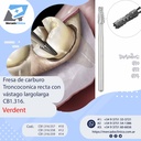 Fresa de carburo Troncocónica recta con 
vástago largo CB1.316. - VERDENT
