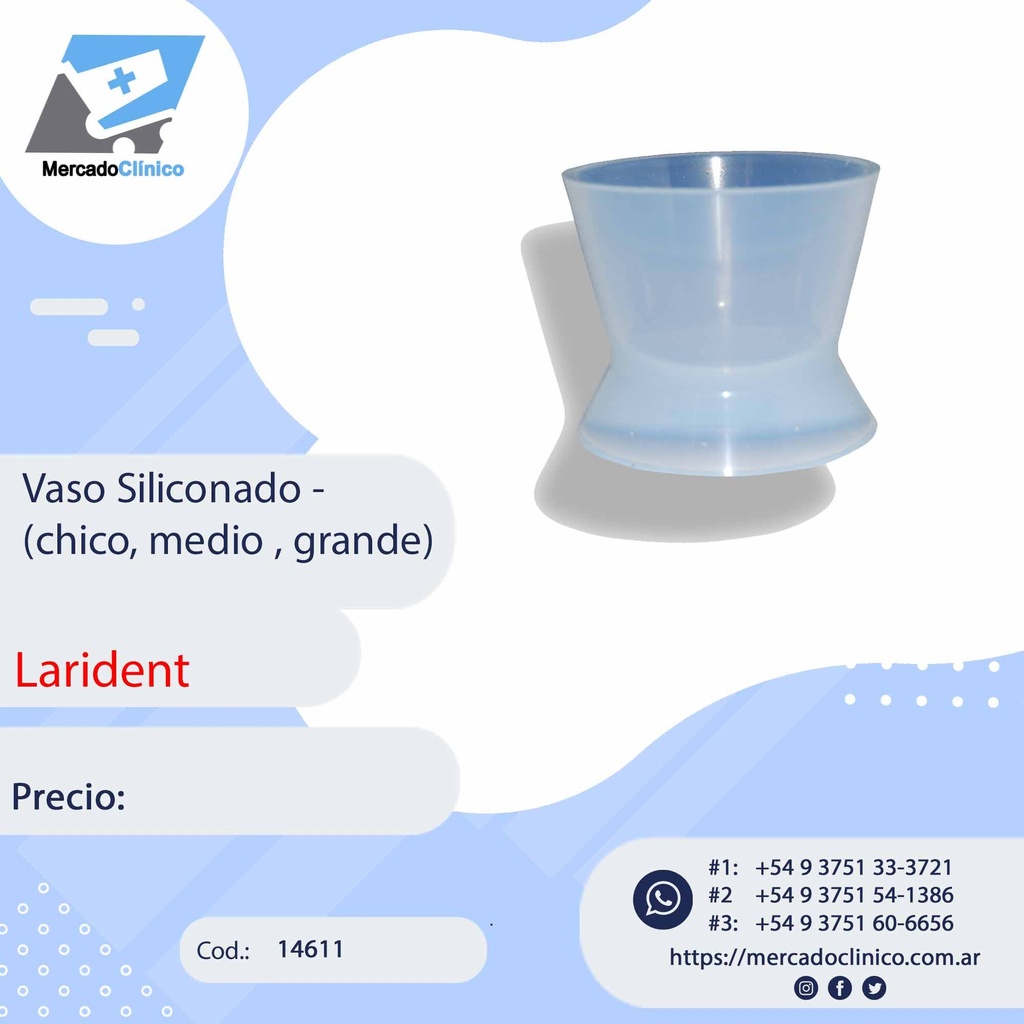 Vaso  siliconado - dappen - Larident